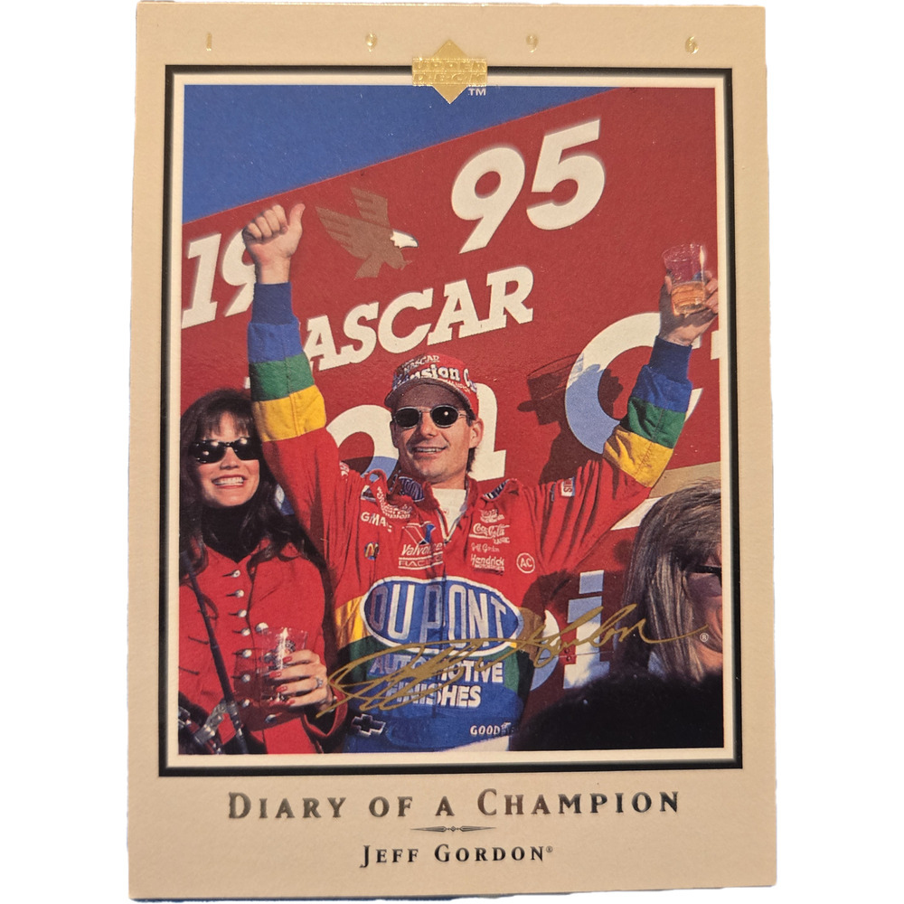 Jeff Gordon 1996 Upper Deck Diary of a Champion DC1 1995 Winston Cup Card